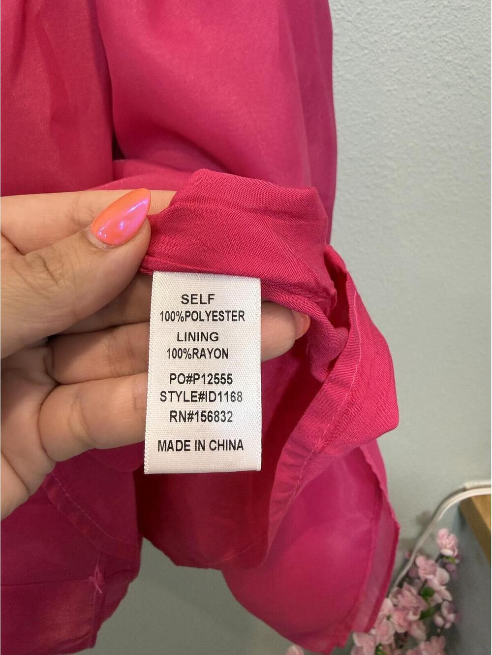 BiBi Boutique Rose Bud Dress In Hot Pink - Women's Large, NWT - Picture 9 of 9